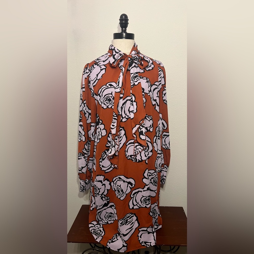 Burnt Orange floral dress